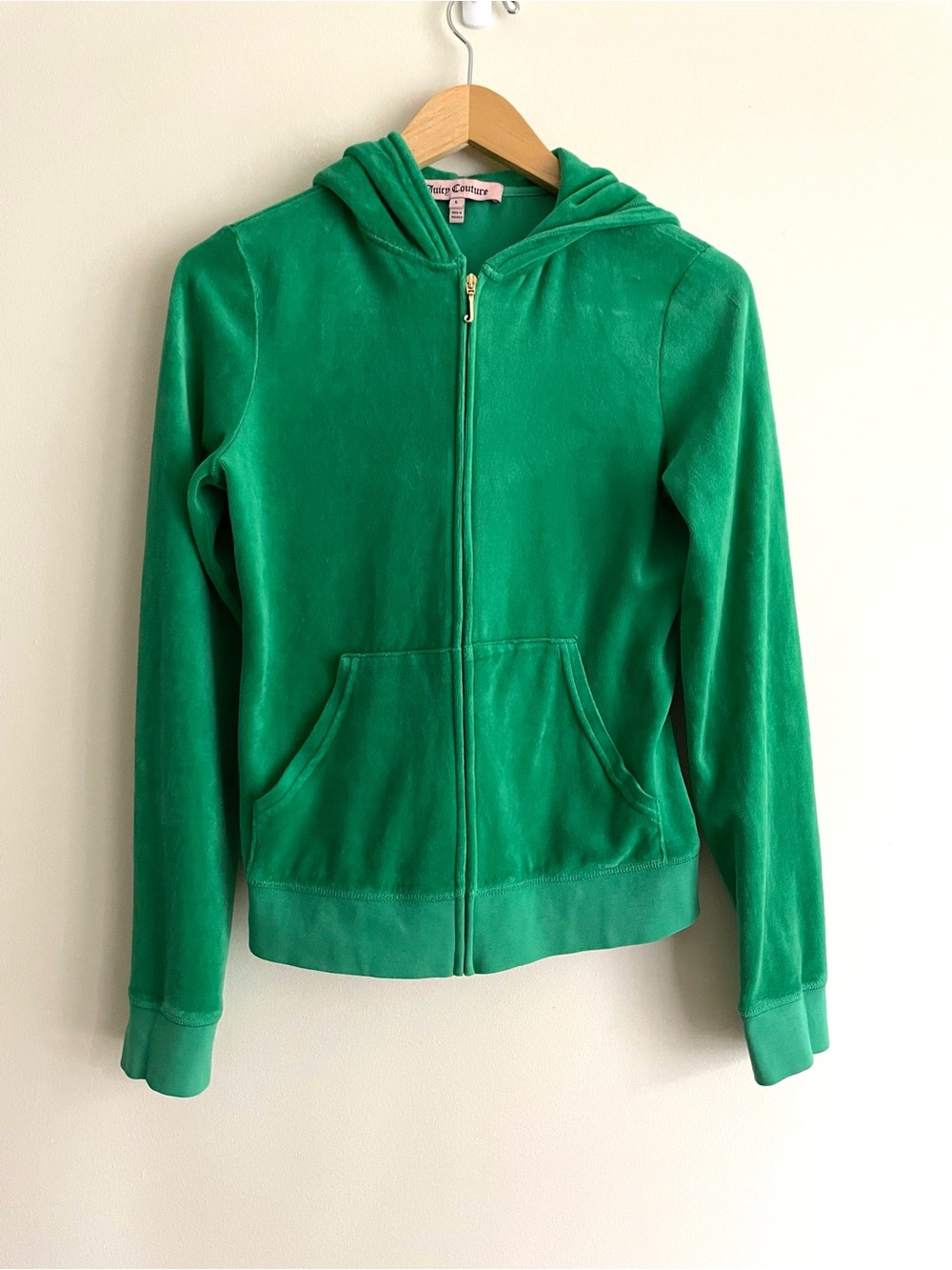 Juicy Couture Velour Full Zip Hoodie Kelly Green